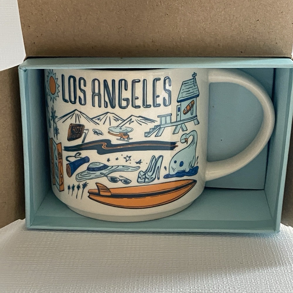 Starbucks Been There Series Los Angeles Ceramic Mug, 14 Oz New in Box